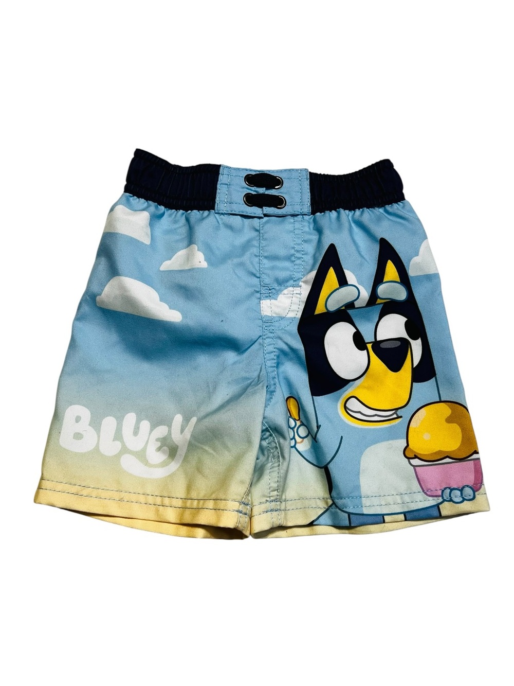 Bluey Light Blue and Yellow Kids' Swim Trunks